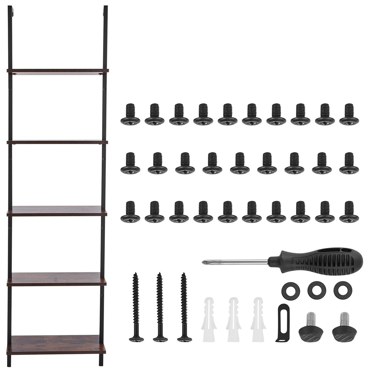 Wall Mounted Industrial Pipe Shelf 5 Tier Storage Rack for Home Use